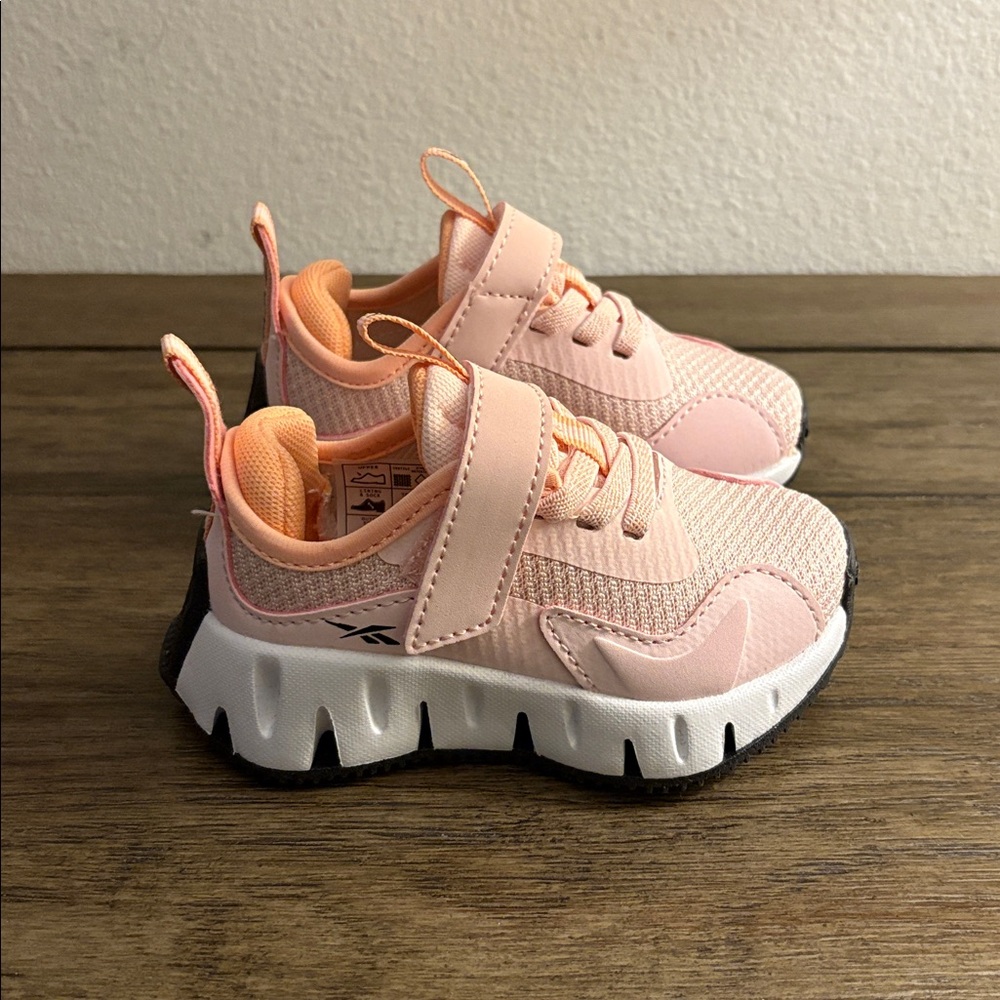 NIB [Reebok] Zig Dynamica Toddler Athletic Shoes in Frosted Berry Peach Kids 5 - Picture 5 of 14